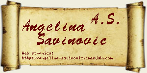 Angelina Savinović vizit kartica